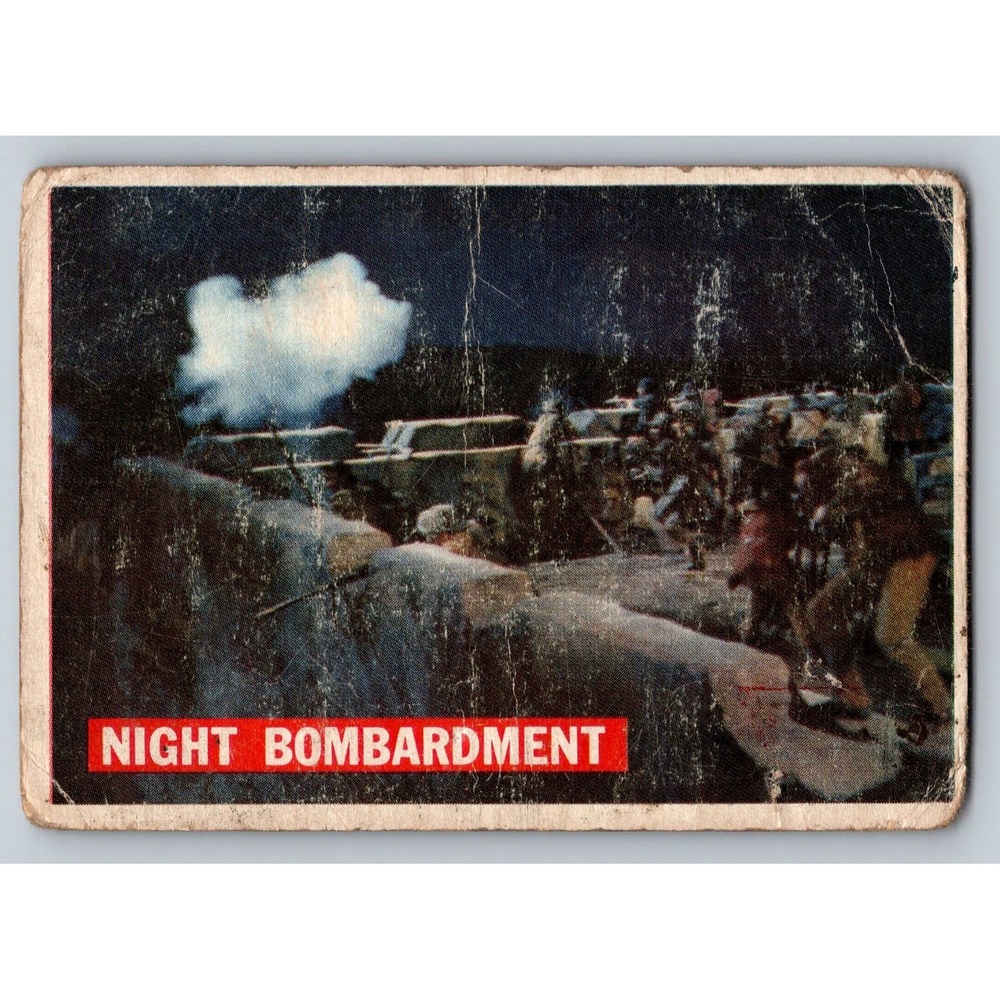 1955 Topps Davy Crockett Night Bombardment #58 Vintage Non-Sport Card Disney